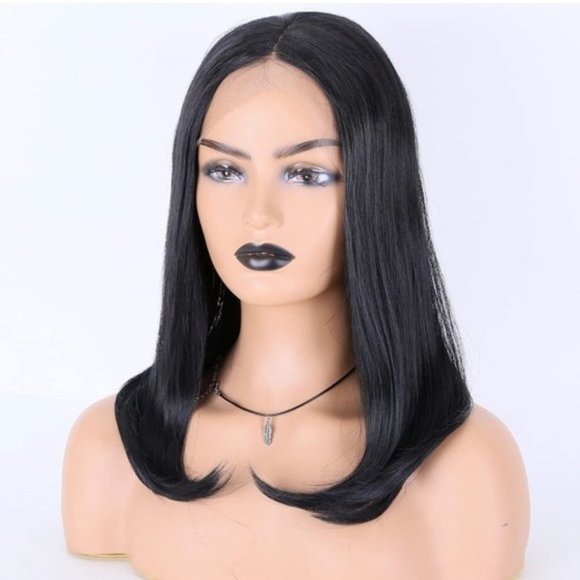 Black Straight 13×4 Short Black Bob Wigs
